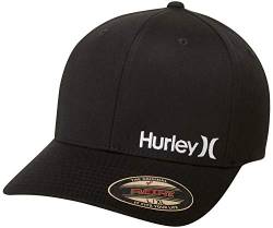 Hurley Men's Baseball Cap - Corp Stretch Fitted Hat, Size Small-Medium, Solid Black von Hurley