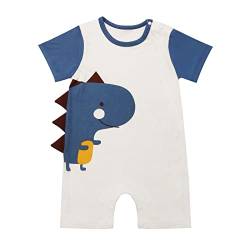 Husmeu Baby Mädchen Junge Kleidung Strampler Body Onesies Jumpsuit lange Ärmel für neugeborenes Baby Kleinkind 12-18 Monate 90 blue dinosaurier unisex Baby von Husmeu