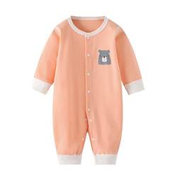 Husmeu Baby Mädchen Junge Kleidung Strampler Body Onesies Jumpsuit lange Ärmel für neugeborenes Baby Kleinkind 12-18 Monate 90 orange unisex Baby von Husmeu