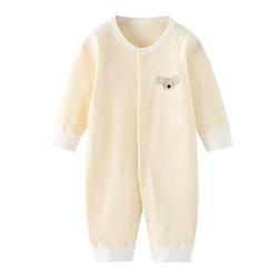 Husmeu Baby Mädchen Junge Kleidung Strampler Body Onesies Jumpsuit lange Ärmel für neugeborenes Baby Kleinkind 9-12 Monate 80 weiß unisex Baby von Husmeu