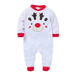 Husmeu Babykleidung Neugeborenes Strampler Kleinkind Schlafanzug Kleinkind Winter Onesie Baby Junge Baby Mädchen Outfits Jumpsuit rot 3-6 von Husmeu