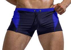 Husmeu Badehose Herren Badeshorts Kurz Hose Schwimmshorts, Männer Badehose Klassisch bis Moderne Motive Blau M von Husmeu