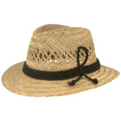 Luftiger leichter Kinder Stroh Trachtenhut Traveller Hut aus 100% Stroh mit 4-Fach Kordel-Garnitur von Hut-Breiter von Hut-Breiter