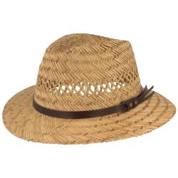 Luftiger leichter Kinder Strohhut Traveller Hut aus 100% Stroh mit Kunstleder-Garnitur von Hut-Breiter von Hut-Breiter