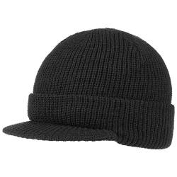 Cap Styler Mütze mit Schirm Beanie Strickmütze Beaniemütze (One Size - schwarz) von Hutshopping