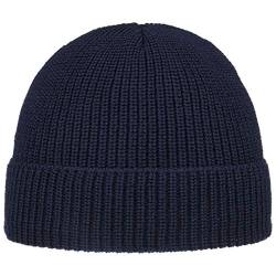 Hutshopping Diebesmütze mit Teflon-Beschichtung Herren - Made IN Italy - Wintermütze aus Schurwolle - schmutzresistente und Wasserabweisende Strickmütze - Wollmütze Herbst/Winter blau von Hutshopping