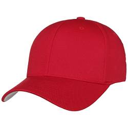 Original Flexfit Cap, red (Größe L/XL), Schirmunterseite silbergrau von Hutshopping