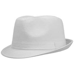 Uni Colour Popstar Trilby Baumwollhut Hut Trilbyhut Sommerhut Strandhut Stoffhut Damenhut Herrenhut (S (55-56 cm) - weiß) von Hutshopping