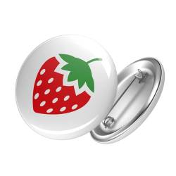 HUURAA! Button Erdbeere Strawberry Ansteckbutton 59mm mit Motiv für alle Früchtchen von Huuraa