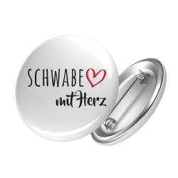 HUURAA! Button Schwabe mit Herz Ansteckbutton 59mm mit Motiv für die tollsten Menschen von Huuraa