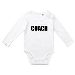 Huuraa Baby Body Coach Training Unisex Langarm Strampler Größe 62 mit Motiv für alle Personal Trainer Geschenk Idee für Neugeborene und Kleinkinder von Huuraa