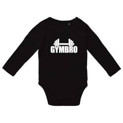 Huuraa Baby Body Gymbro Hantel Unisex Langarm Strampler Größe 68 mit Motiv für alle Sport und Fitness Fans Geschenk Idee für Neugeborene und Kleinkinder von Huuraa