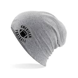 Huuraa Beanie American Football Ball Unisex Mütze Größe Heather Grey mit Motiv für alle Football Fans Geschenk Idee für Freunde und Familie von Huuraa