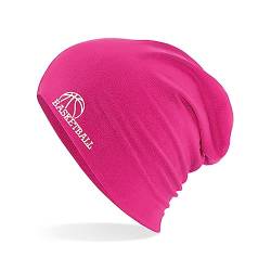 Huuraa Beanie Basketball Ball Unisex Mütze Größe Fuchsia mit Motiv für alle Basketball Fans Geschenk Idee für Freunde und Familie von Huuraa