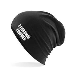 Huuraa Beanie Personal Trainer Training Unisex Mütze Größe Black mit Motiv für alle Fitness Coachs Geschenk Idee für Freunde und Familie von Huuraa