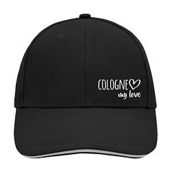 Huuraa Cappy Mütze Cologne My Love Unisex Kappe Größe Black/Light Grey für alle Fans von Köln Deutschland Geschenk Idee für Freunde und Familie von Huuraa