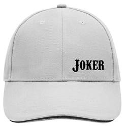 Huuraa Cappy Mütze Joker Schriftzug Unisex Kappe Größe Dark Grey/White mit Motiv für alle Spieler Geschenk Idee für Freunde und Familie von Huuraa