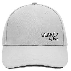 Huuraa Cappy Mütze Panama My Love Unisex Kappe Größe Dark Grey/White für alle Fans von Panama Panama Geschenk Idee für Freunde und Familie von Huuraa
