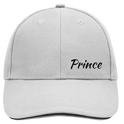 Huuraa Cappy Mütze Prince Schriftzug Unisex Kappe Größe Dark Grey/White mit Motiv für alle Prinzen Geschenk Idee für Freunde und Familie von Huuraa