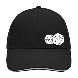 Huuraa Cappy Mütze Würfel Dice Unisex Kappe Größe Black/Light Grey mit Motiv für alle Meiern Fans Geschenk Idee für Freunde und Familie von Huuraa