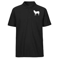 Huuraa Herren Polo Shirt Esel Silhouette Bio Baumwolle Fairtrade Oberteil Größe XL mit Motiv für alle Tierfreunde Geschenk Idee für Freunde und Familie von Huuraa