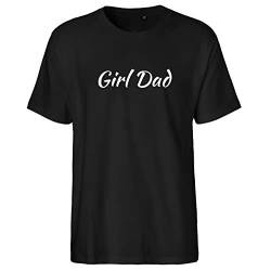 Huuraa Herren T-Shirt Girl Dad Schriftzug Bio Baumwolle Fairtrade Oberteil Größe XXL mit Motiv für alle Eltern Geschenk Idee für Freunde und Familie von Huuraa