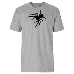 Huuraa Herren T-Shirt Spinne Silhouette Bio Baumwolle Fairtrade Oberteil Größe XXL mit Motiv für alle Tierfreunde Geschenk Idee für Freunde und Familie von Huuraa