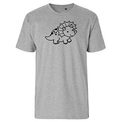 Huuraa Herren T-Shirt Triceratops Dinosaurier Bio Baumwolle Fairtrade Oberteil Größe M mit Motiv für alle Dino Fans Geschenk Idee für Freunde und Familie von Huuraa