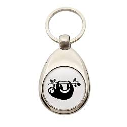 Huuraa Schlüsselanhänger Faultier Silhouette Anhänger Größe Metall mit Motiv für alle Tierfreunde Geschenk Idee für Freunde und Familie von Huuraa