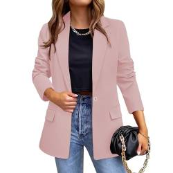 Hveuluop Gieen Damen Blazer Elegant - Lässig Business Revers Schlank Langarm Büro Blazer Frühling & Herbst Offener Revers Frauen Jacke von Hveuluop Gieen