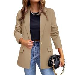 Hveuluop Gieen Damen Blazer Elegant - Lässig Business Revers Schlank Langarm Büro Blazer Frühling & Herbst Offener Revers Frauen Jacke von Hveuluop Gieen