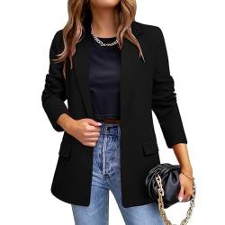 Hveuluop Gieen Damen Blazer Elegant - Lässig Business Revers Schlank Langarm Büro Blazer Frühling & Herbst Offener Revers Frauen Jacke von Hveuluop Gieen