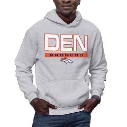 Hybrid Sports NFL - Denver Broncos - City Block - Herren und Damen Pullover Hoodie Fleece Sweatshirt - Größe 3 X-Large von Hybrid Sports