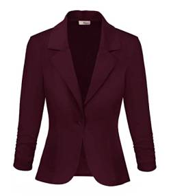 Hybrid & Company Damen Gelegenheitsarbeit Büro Blazer Jacke Medium Wein von Hybrid & Company