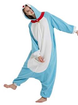 Hydrobreak Schlafanzug für Erwachsene Unisex Einteiler Pyjama Tierkostüm Halloween Christmas Cosplay Onesie Pokonyan L von Hydrobreak