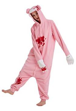 Hydrobreak Schlafanzug für Erwachsene Unisex Einteiler Pyjama Tierkostüm Halloween Christmas Cosplay Onesie Rosa Gloomy S von Hydrobreak