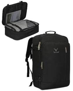 Hynes Eagle 38L Handgepäck Reiserucksack Rucksack Handgepäck Flugzeug Travel Rucksack 15.6 Zoll Laptop Rucksack Daypack Backpack Kabinenrucksack Black von Hynes Eagle