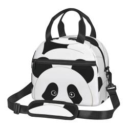 Hzhuaoeg Isolierte Lunchtasche mit Panda-Aufdruck, für Damen und Herren, Kühltasche, wiederverwendbare Lunchbox, Tragetasche für Kinder, Schule oder Picknick, den täglichen Gebrauch von Hzhuaoeg