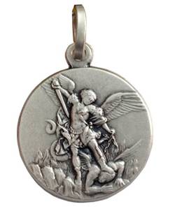 925 Sterling Silber Heilige Michael der Erzengel Medaille - Der Schutzheiligen Medaillen von I G J