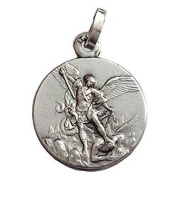 925 Sterling Silber Medaille Erzengel St. Michael von I G J