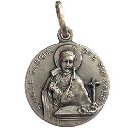 925 Sterling Silber Medaille des Heiligen Gabriel - Die Medaillen der Schutzheiligen von I G J