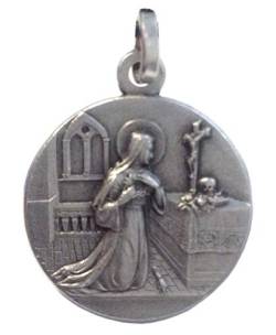 925 Sterling Silber Medaille des Heiligen Rita von Cascia - Patronin der Unmöglichen Fälle … von I G J