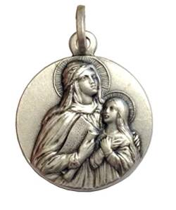 925 Sterling Silber Saint-Anne-Medaille - Patronin von Müttern von I G J