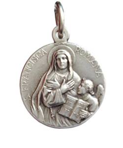 Medaille von Heilig Francesca von Rom - Schutzheiligen Medaillen von I G J
