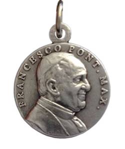 Papst Franziskus Medaille und dem Petersplatz -Medaillen von Schutzheiligen von I G J