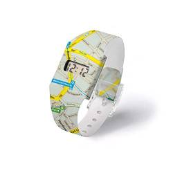I LIKE PAPER - Lost IN Berlin – Classic Pappwatch/Watch/Digitale Armbanduhr ausTyvek® - reissfest - wasserabweisend - Digitale Anzeige für Uhrzeit und Datum von I LIKE PAPER