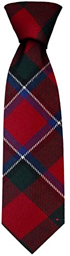 I Luv Ltd Gents Neck Tie Sinclair Red Modern Tartan Lightweight Scottish Clan Tie von I LUV LTD