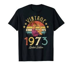 Vintage 1973 Made in 1973 48. Geburtstag Frauen 48 Jahre alt T-Shirt von I Love Family Forever