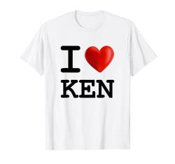 "I Love Ken" Herznamen-T-Shirt, Geschenk T-Shirt von I Love Heart Name Tees