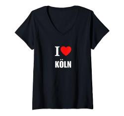 I Love Köln Deutschland für Herren Damen Kinder T-Shirt mit V-Ausschnitt von I Love Inspirational Motivational Designs